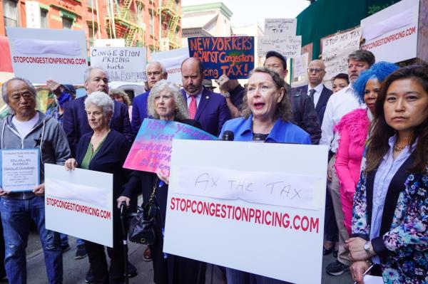anti-congestion pricing protestors.
